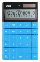 Stolní kalkulačka Deli E1589 - 1 řádek, 12 znaků, modrá