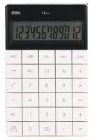 Stolní kalkulačka Deli E1589 - 1 řádek, 12 znaků, bílá