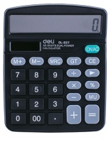 Stolní kalkulačka Deli E837 - 1 řádek, 12 znaků, černá
