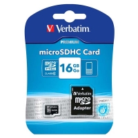 Paměťová karta Verbatim - micro SDHC, s adaptérem, UHS-I U1, 16 GB