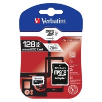 Paměťová karta Verbatim - micro SDXC, s adaptérem, UHS-I U1, 128 GB