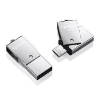 USB Flash disk Apacer AH750 16 GB - 3.1, kovový, stříbrný