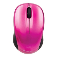 Bezdrátová myš Verbatim Go Nano 49043 - optická, 3 tlačítka, kolečko, růžová