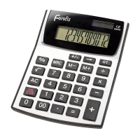 Stolní kalkulačka Forofis JEA1711 - 1 řádek, 12 znaků, černo-stříbrná