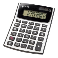 Stolní kalkulačka Forofis JEA1712 - 1 řádek, 12 znaků, černo-stříbrná