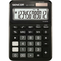Stolní kalkulačka Sencor SEC 372/T BK - 1 řádek, 12 znaků, černá