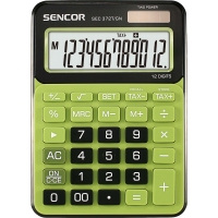 Stolní kalkulačka Sencor SEC 372/T GN - 1 řádek, 12 znaků, černo-zelená