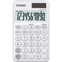 Stolní kalkulačka Casio SL 310UC WE - 1 řádek, 10 znaků, bílá - DOPRODEJ
