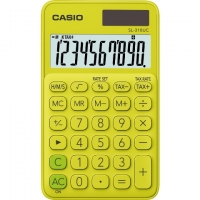 Stolní kalkulačka Casio SL 310UC PL - 1 řádek, 10 znaků, žluto-zelená - DOPRODEJ