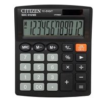 Stolní kalkulačka Citizen SDC 812 NR - 1 řádek, 12 znaků, černá