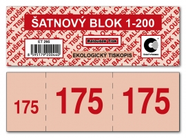 Šatnový blok ET295 - 13,5x4,7 cm, 200 listů