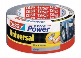 Zpevňovací textilní lepící páska Tesa Extra Power Universal 56388 - 50 mm x 25 m, stříbrná