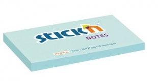 Samolepící bloček Stick n Hopax Notes - 76x127 mm, 100 listů, pastel, modrý