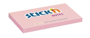 Samolepící bloček Stick n Hopax Notes - 76x127 mm, 100 listů, pastel, růžový