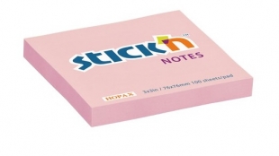 Samolepící bloček Stick n Hopax Notes - 76x76 mm, 100 listů, pastel, růžový