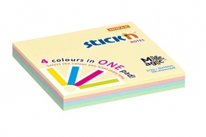 Samolepící bloček Stick n Hopax Magic Notes - 76x76 mm, 100 listů, pastel, mix barev