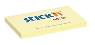 Samolepící bloček Stick n Hopax Notes - 76x127 mm, 100 listů, pastel, žlutý