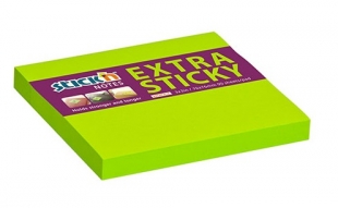 Samolepící bloček Stick n Hopax Extra Sticky - 76x76 mm, 90 listů, neon, zelený
