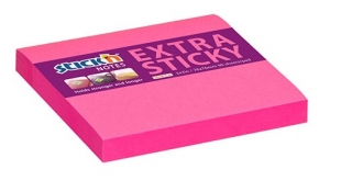 Samolepící bloček Stick n Hopax Extra Sticky - 76x76 mm, 90 listů, neon, růžový