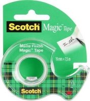 Kancelářská popisovatelná lepící páska ve stolním odvíječi 3M Scotch Magic - 19 mm x 7,5 m, neviditelná