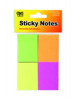 Samolepící bločky Sticky Notes - 38x51 mm, 4x100 listů, neon, 4 barvy