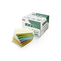 Samolepící bloček Stick n Hopax FSC - 76x76 mm, 6x100 listů, pastel, mix barev, balení 6 ks