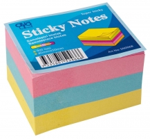 Samolepící bloček mini kostka Sticky Notes - 40x50 mm, 300 listů, pastel, mix barev