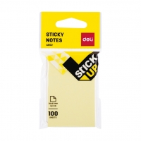 Samolepící bloček Deli Stick Up EA00252 - 51x76 mm, 100 listů, žlutý