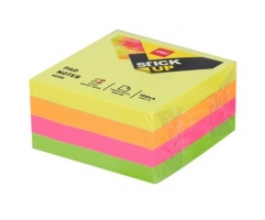 Samolepící bloček kostka Deli Stick Up EA03303 - 51x51 mm, 4x100 listů, neon, 4 barvy