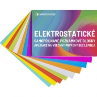 Elektrostatický poznámkový bloček Symbionotes - 70x100 mm, 100 listů, mix 7 barev