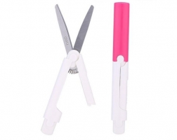 Kapesní nůžky Deli  RIO E6076 - 11,7 cm, plastový obal, růžové - DOPRODEJ