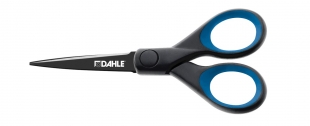 Kancelářské nůžky Dahle Office Titanium - 13 cm, titanové, gumová rukojeť, černo-modré