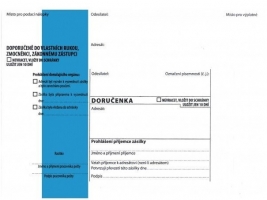 Obálka B6 s doručenkou a poučením Správní řád - samolepící, modrý pruh, odtrhávací, 1000 ks - DOPRODEJ