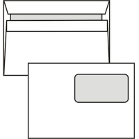 Poštovní obálka C5 - s okénkem, samolepící, 162x229 mm, bílá, 1000 ks