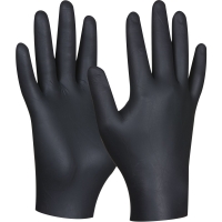 Vyšetřovací rukavice S Mercator nitrylex - nitril, bez pudru, černé, 100 ks