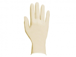 Vyšetřovací rukavice S - latex, bez pudru, bílé, 100 ks - DOPRODEJ