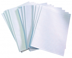 Skládaný papír A3 na 2xA4 - dvojlist, linkovaný, archy, 250 listů