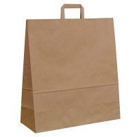 Papírová taška s plochým uchem - 45x17x48 cm, hnědá, 1 ks