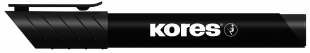 Permanentní popisovač Kores K-Marker - klínový hrot, 3-5 mm, černý