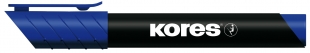 Permanentní popisovač Kores K-Marker - klínový hrot, 3-5 mm, modrý