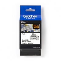 Brother originální páska do tiskárny štítků, Brother, FLE-2511, černý tisk/bílý podklad, nelaminovaná, 21mm, 45mm x 10.5mm, 72ks