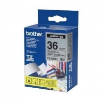 Brother originální páska do tiskárny štítků, Brother, TZE-M961, černý tisk/stříbrný podklad, laminovaná, 8m, 36mm