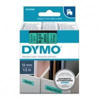 Dymo originální páska do tiskárny štítků, Dymo, 45019, S0720590, černý tisk/zelený podklad, 7m, 12mm, D1