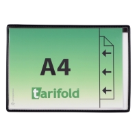 Magnetický rámeček s kapsou Tarifold - A4 na šířku, otevřený bokem, černý, 5 ks