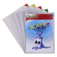 Samolepící kapsa Tarifold Kang Easy Clic - A4, nepermanentní, transparentní, mix barev rohy, 5 ks