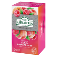 Ovocný čaj Ahmad - malina a broskev, 20 sáčků