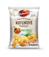 Chipsy Bohemia Kotlíkové - jarní cibulka a smetana, 120 g