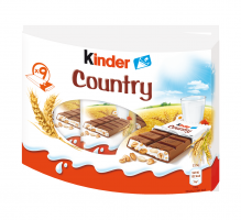 Čokoládová tyčinka Kinder Country - s mléčnou náplní a obilovinami, 9x23,5 g