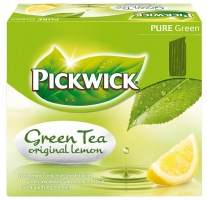 Zelený čaj Pickwick - s citronem, 100 sáčků