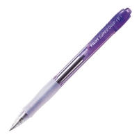 Kuličkové pero Pilot Super Grip Neon 07 - 0,22 mm, plastové, modrá náplň, fialové - DOPRODEJ
